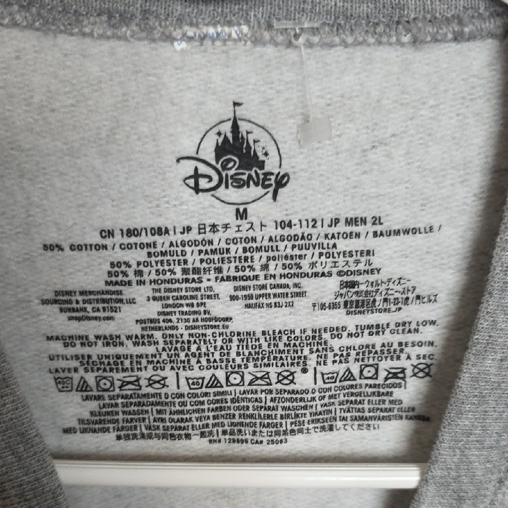 Disney Gray The Child Custom Sweatshirt with Plaid Sleeves Sz Medium OOAK Custom - Picture 4 of 7